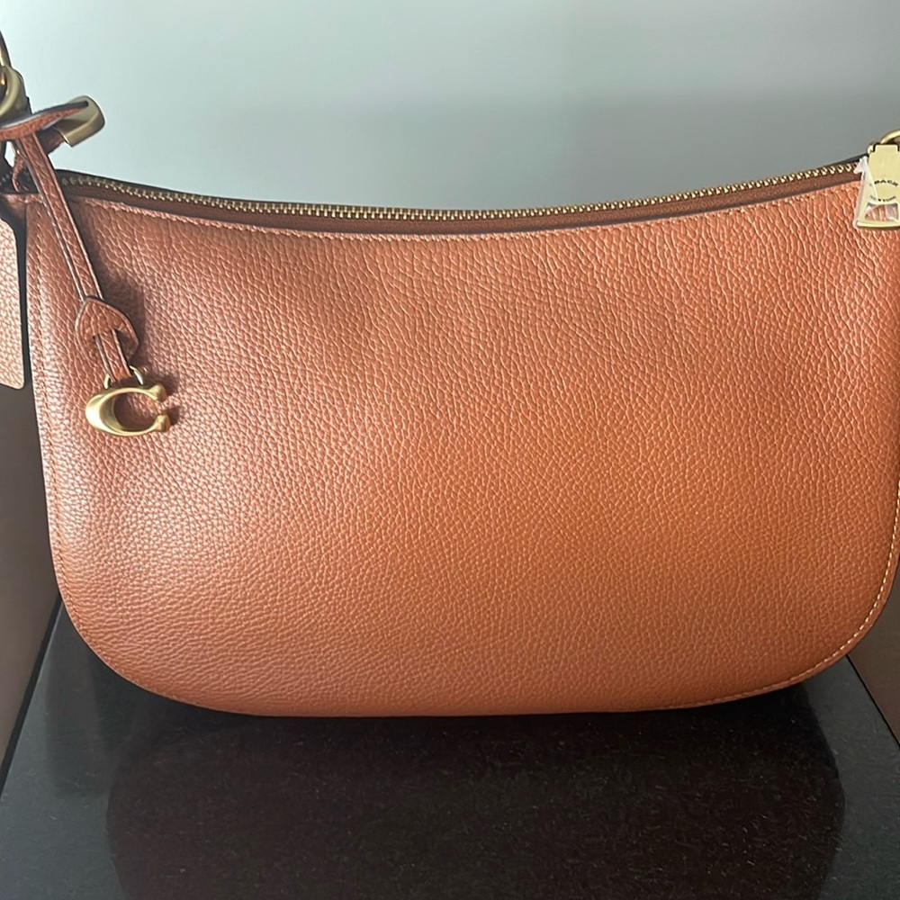 Coach “Chelsea” Tan Leather Crossbody Bag